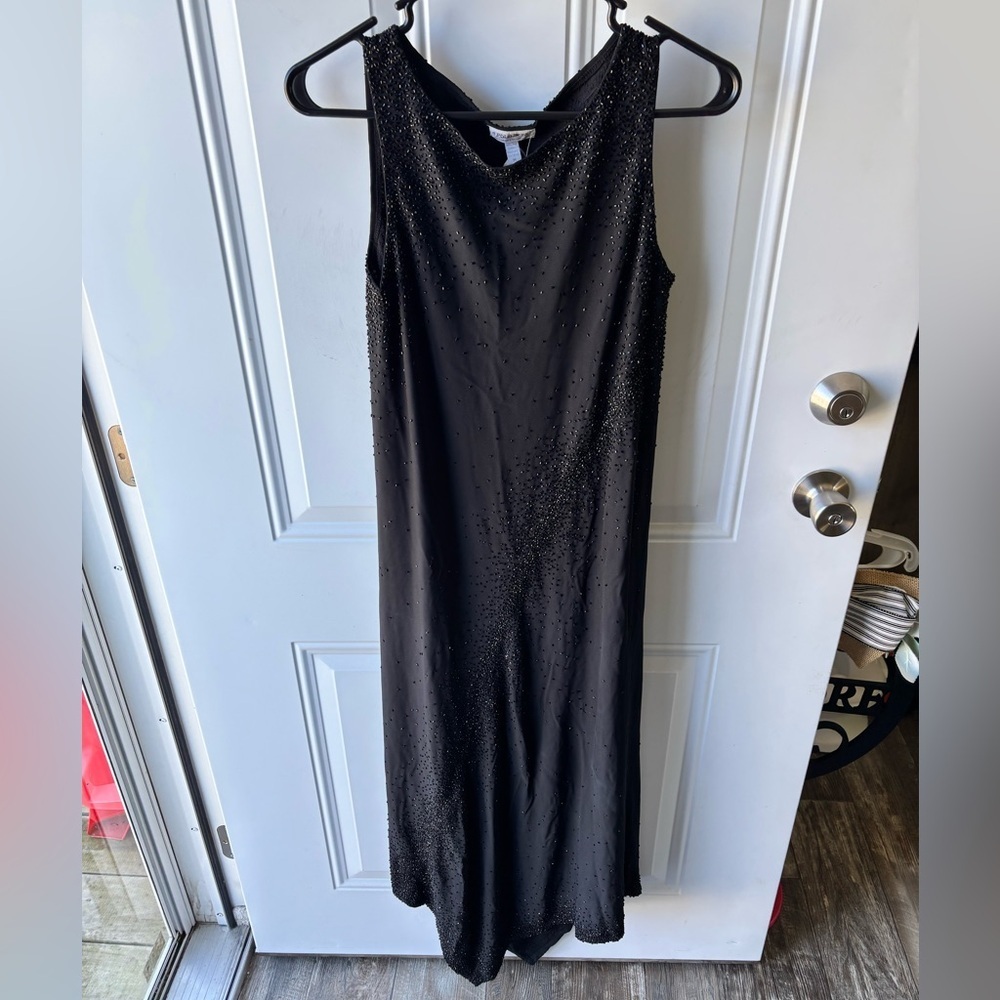Nwt A Pea In The Pod Maternity Redefined Black Beaded Dress Size M ($395)